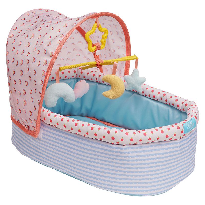 Manhattan Toy Stella Collection Soft Baby Doll Crib & Mobile for 12 to 1