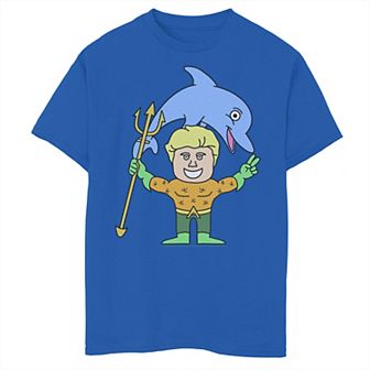 Boys 8-20 DC Fandome Aquaman Cartoon Doodle Graphic Tee