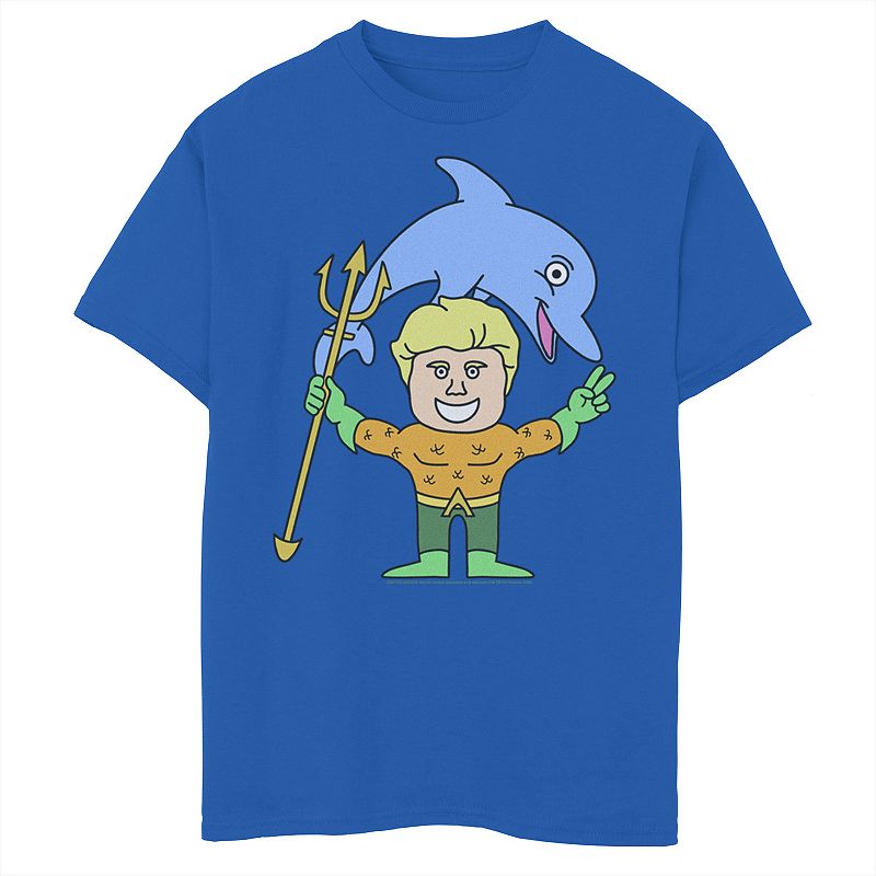 Boys 8-20 DC Fandome Aquaman Cartoon Doodle Graphic Tee, Boys, Size: Large