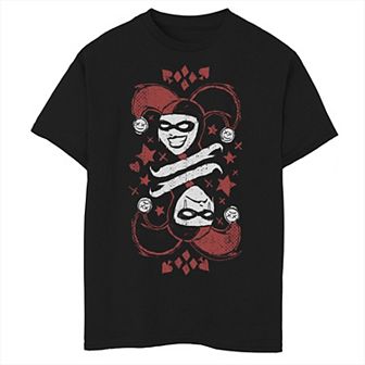 Boys 8-20 DC Fandome Harley Quinn Card Illustration Graphic Tee