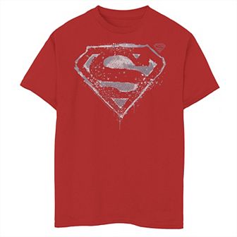 Boys 8-20 DC Fandome Superman Chrome Paint Splatter Logo Graphic Tee