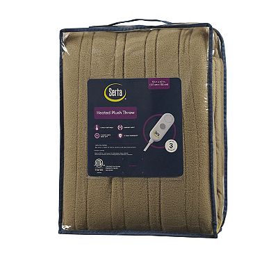 Serta Fleece to Sherpa Heated Throw