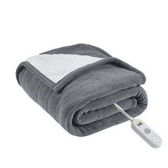 Serta® Fleece to Sherpa Electric Heated Throw Blanket
