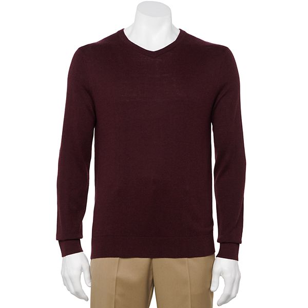 Men's Croft & Barrow® Regular-Fit 12GG Easy-Care V-neck Sweater