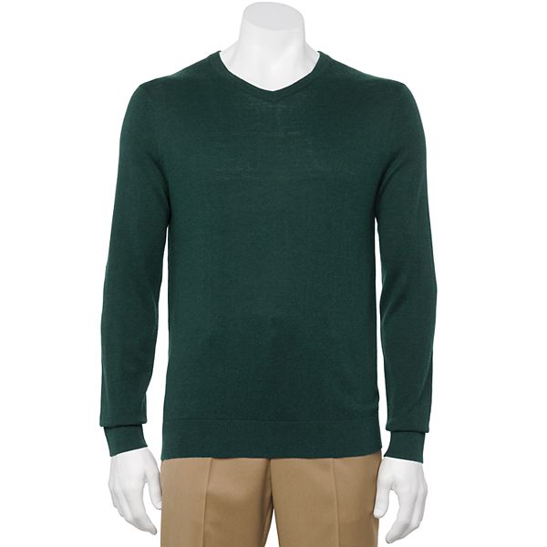 Men's Croft & Barrow® Regular-Fit 12GG Easy-Care V-neck Sweater