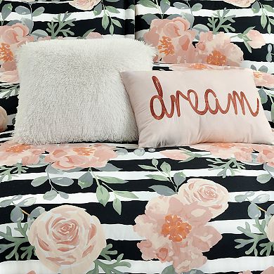 Lush Decor Amara Watercolor Rose Comforter Set with Shams