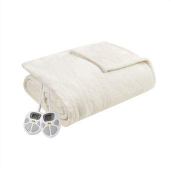 Serta® Plush Heated Electric Bed Blanket