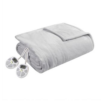 Serta® Plush Heated Electric Bed Blanket