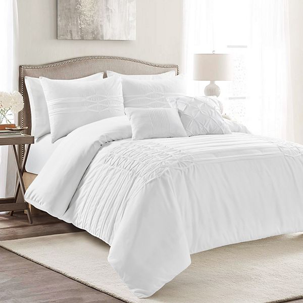 Lush Decor Arora Pleat Comforter Set with Shams