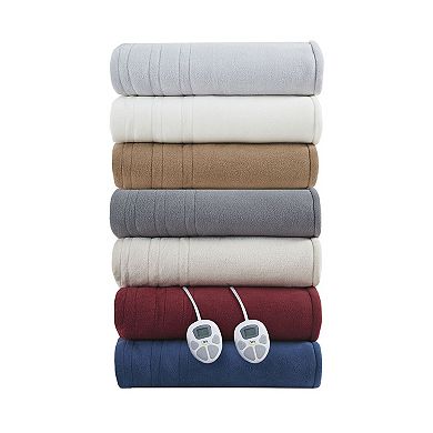 Serta® Fleece to Sherpa Heated Electric Supersoft Blanket