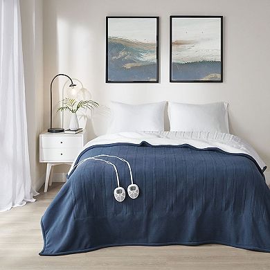 Serta® Fleece to Sherpa Heated Electric Supersoft Blanket