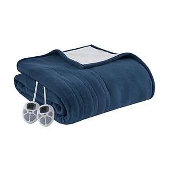 Serta® Fleece to Sherpa Heated Electric Supersoft Blanket