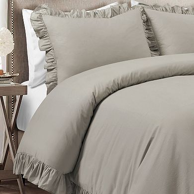 Lush Decor Reyna Cotton Duvet Cover Set with Shams