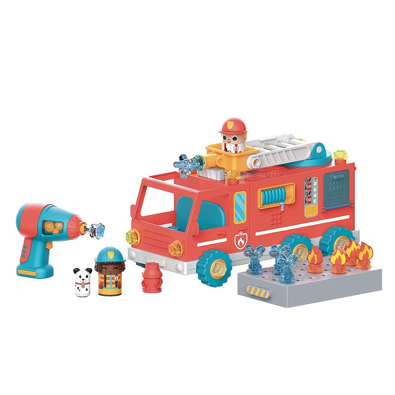 Educational Insights Design & Drill Bolt Buddies Fire Truck Toy, Multicolor