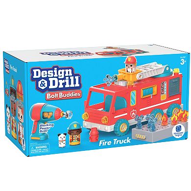 Educational Insights Design & Drill Bolt Buddies Fire Truck Toy
