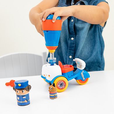 Educational Insights Design & Drill Bolt Buddies Police Motorcycle Toy