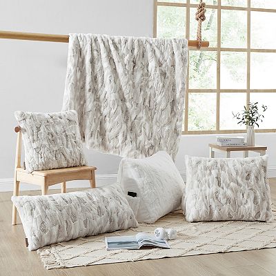Faux fur bolster pillow sale