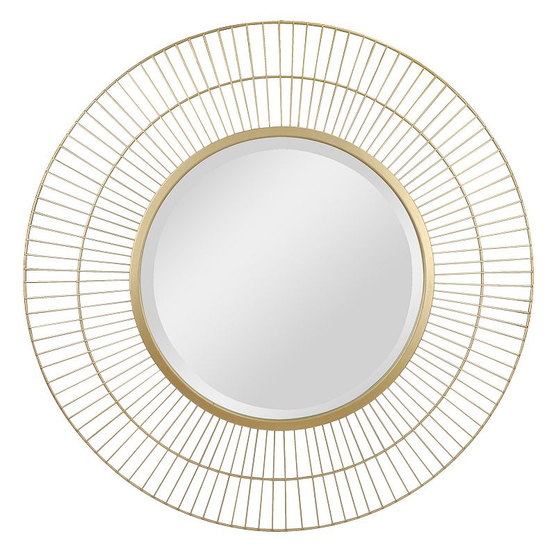 71422730 Stonebriar Collection Round Gold Finish Wall Mirro sku 71422730