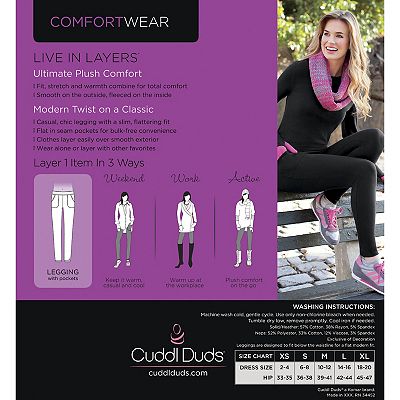 Cuddl duds comfortwear leggings hotsell