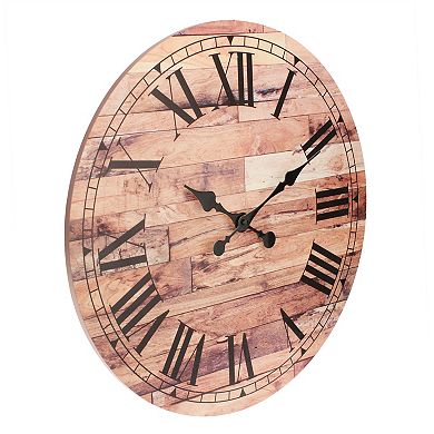 Stonebriar Collection Vintage Inspired Roman Numeral Wall Clock