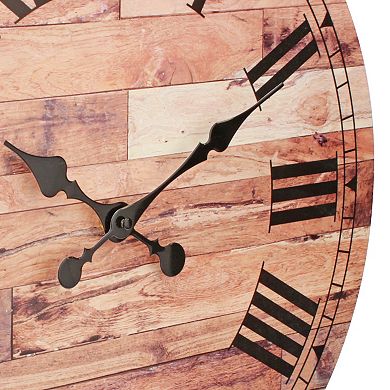 Stonebriar Collection Vintage Inspired Roman Numeral Wall Clock