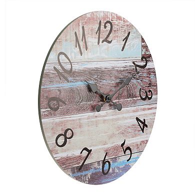 Stonebriar Collection Distressed Round Wall Clock
