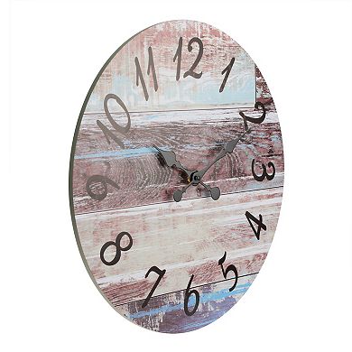 Stonebriar Collection Distressed Round Wall Clock