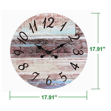 Stonebriar Collection Distressed Round Wall Clock