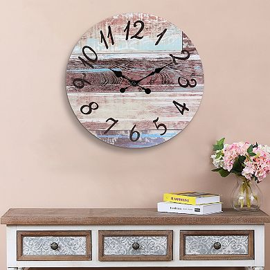 Stonebriar Collection Distressed Round Wall Clock