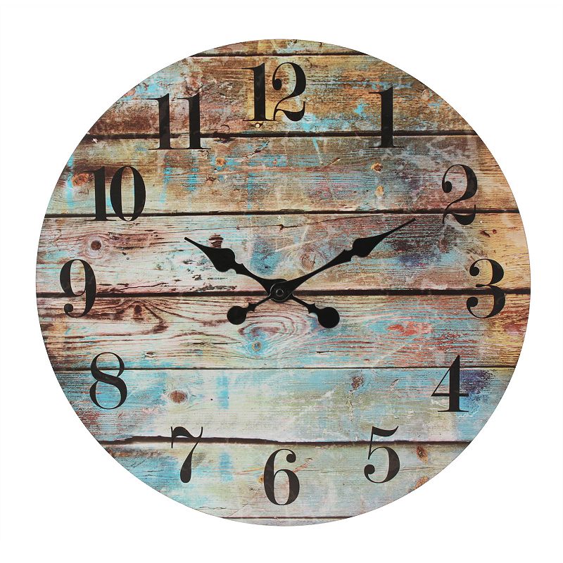 71422722 Stonebriar Collection Round Distressed Wall Clock, sku 71422722