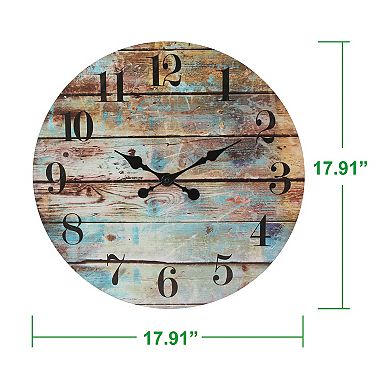 Stonebriar Collection Round Distressed Wall Clock
