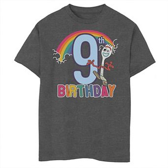 Disney / Pixar's Toy Story 4 Boys 8-20 Forky 9th Rainbow Birthday Graphic Tee