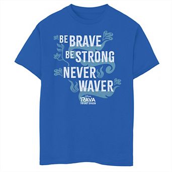 Disney's Raya And The Last Dragon Boys 6-20 Be Brave Be Strong Text Graphic Tee