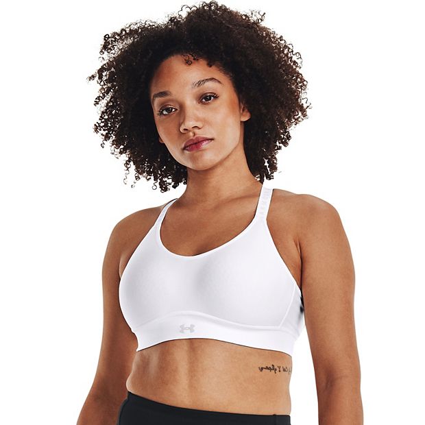 Under Armour INFINITY COVERED LOW - Light support sports bra - white/white  
