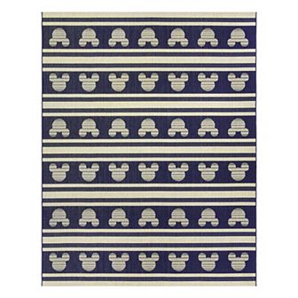 Disney's Mickey Mouse Stripes Indoor Outdoor Rug