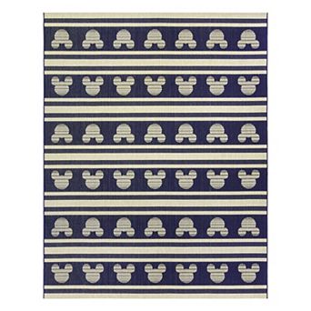 Disney's Mickey Mouse Stripes Indoor Outdoor Rug