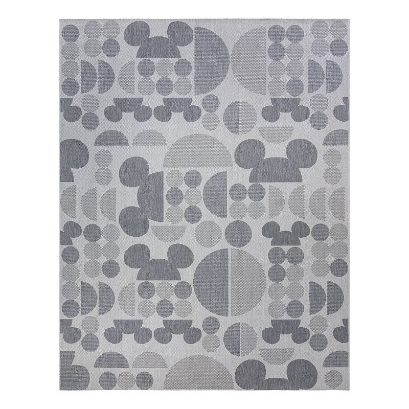 Disney's Mickey Mouse Spheres Indoor Outdoor Rug, Grey, 9X13 Ft