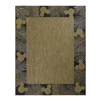 Disney's Mickey Mouse Palm Border Indoor Outdoor Rug