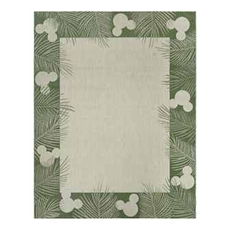 Disney's Mickey Mouse Palm Border Indoor Outdoor Rug
