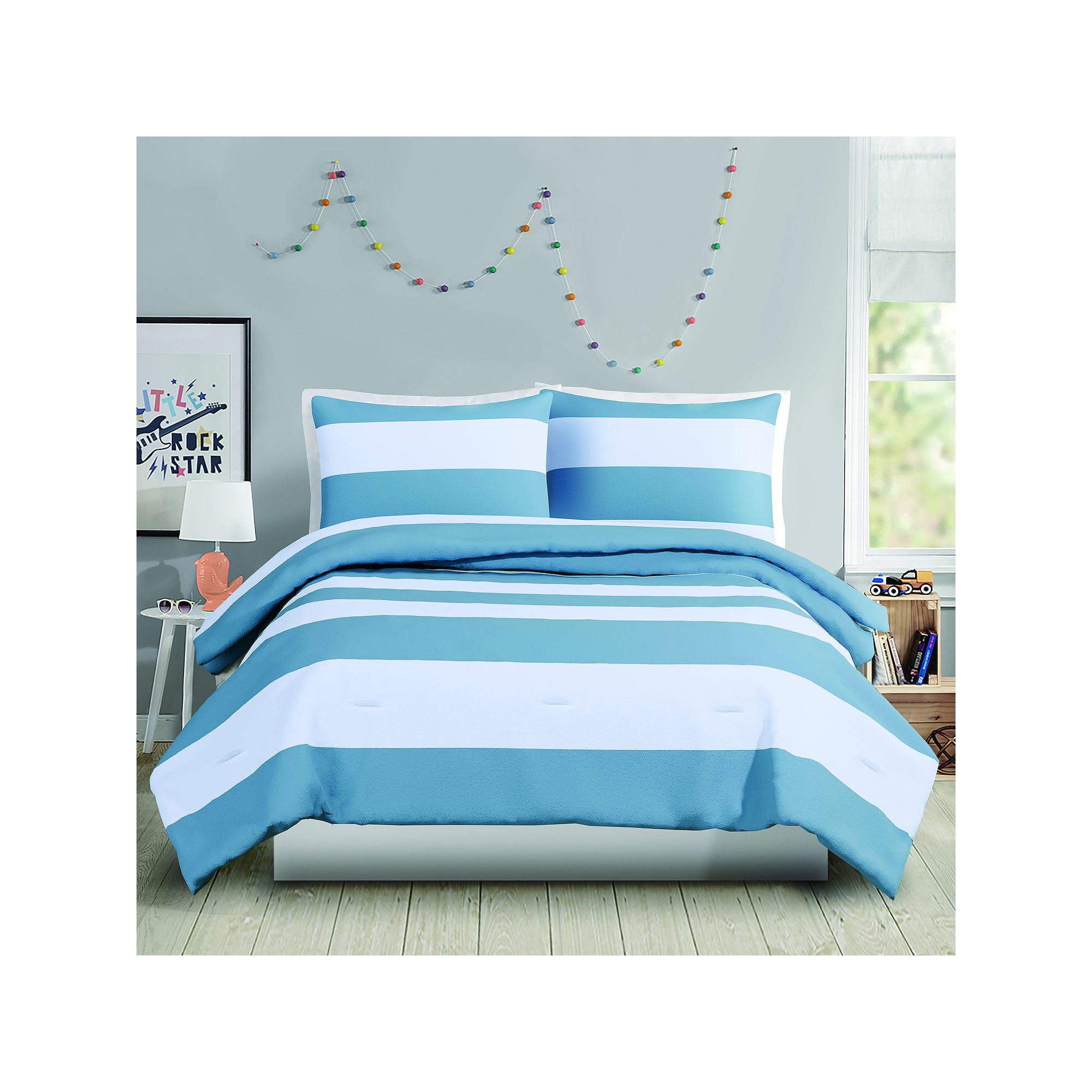 Urban Playground Lavelle Comforter Set with Shams, Blue