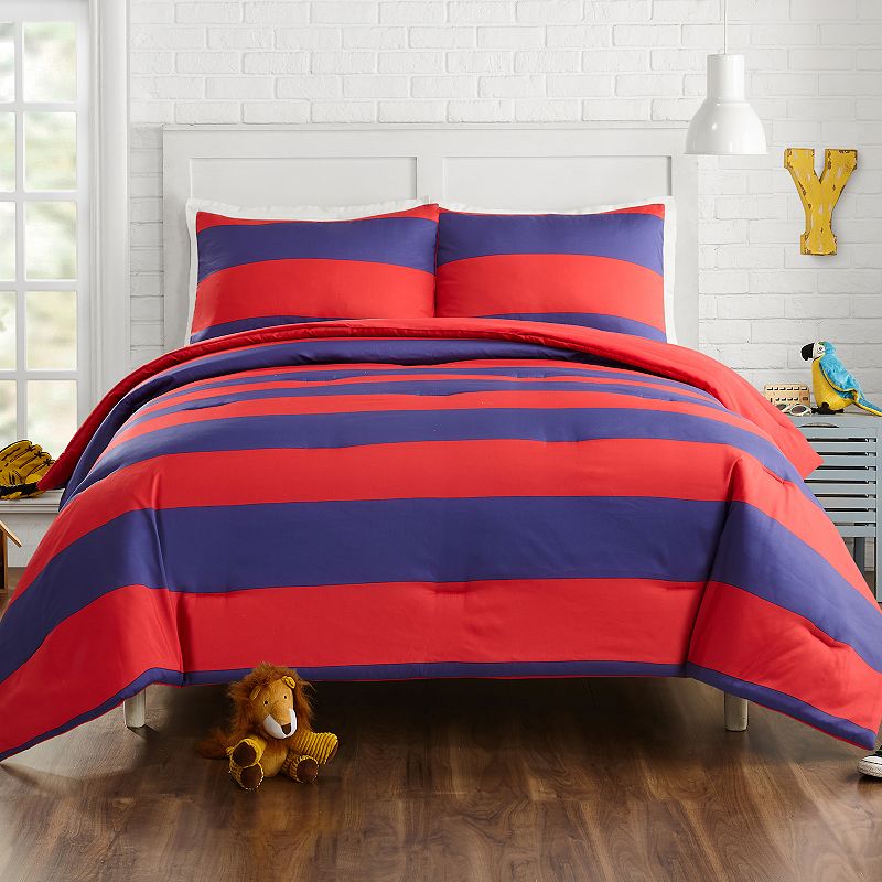 Urban Playground Lavelle Comforter Set with Shams, Red, Twin