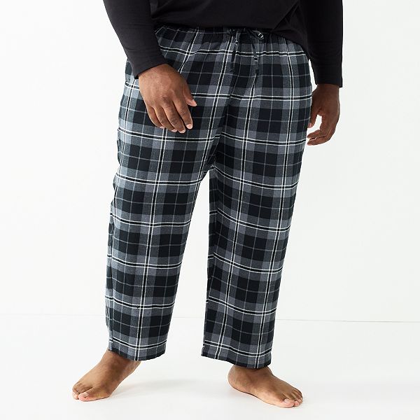 Big & Tall Sonoma Goods For Life® Crewneck Tee & Flannel Pants Sleep Set