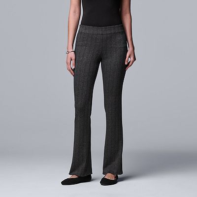 【Raucohouse】Vera bootcut ribbed pants Ribbed Wide-Leg Pants - Black | VERA – SALANIDA