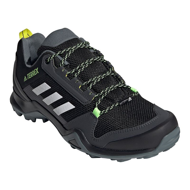 adidas outdoor Men's Terrex AX3 Hiking Boot, Black/White/Acid Yellow, 10.5 (B0893M99PB)