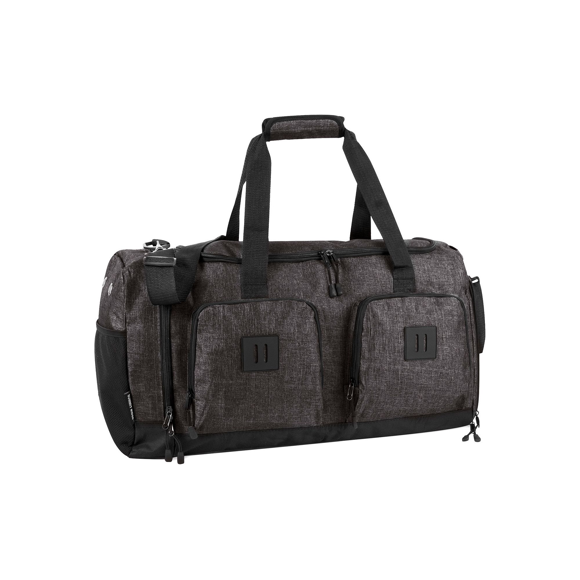 Summit Ridge 22 Cargo Duffel Bag, Black Grey
