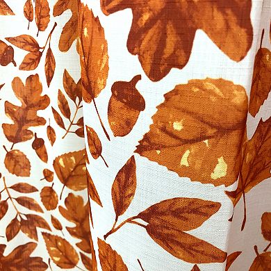 Printed Leaves Shower Curtain