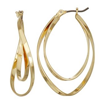 Napier Double Twist Hoop Earrings