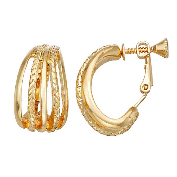 gold napier earrings