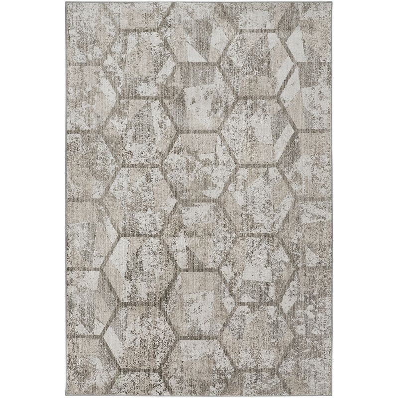 Mohawk Home Inspirations Geometric Collage by Scott Living Rug, White, 8X11