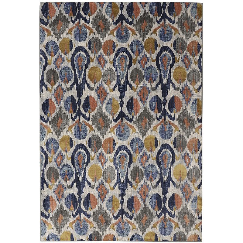 Mohawk Home Empire Painted Ikat by Scott Living Rug, Blue, 8X11 Ft